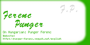 ferenc punger business card